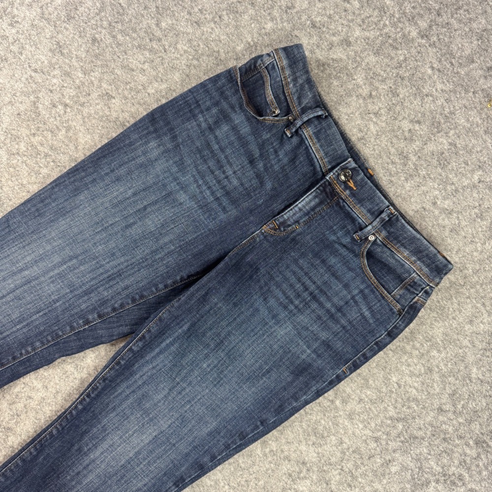 Chicos So Slimming Girlfriend Crop Jeans Size 0 Petite Dark Wash Blue Denim